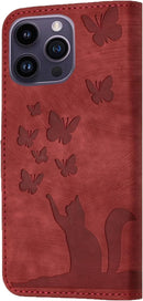 iPhone 16 Pro Max Butterfly Wallet Leather Case