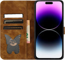 iPhone 16 Pro Max Butterfly Wallet Leather Case