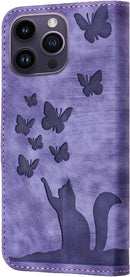 iPhone 16 Pro Max Butterfly Wallet Leather Case