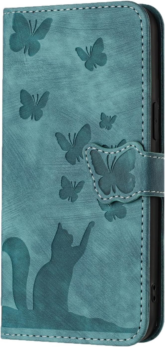 Wallet Case Compatible with iPhone 16 Pro Max Cat Butterfly Phone Cover - Gorilla Cases