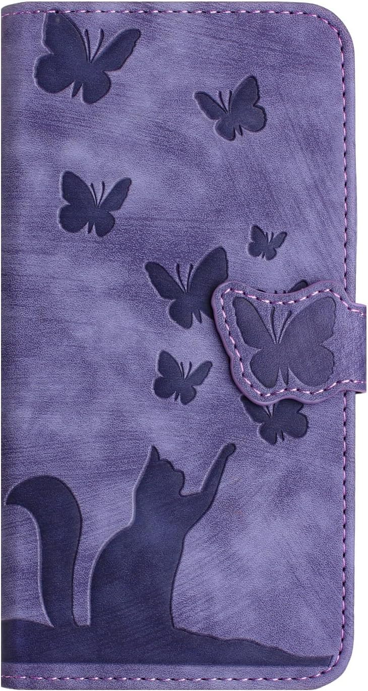 Wallet Case Compatible with iPhone 16 Pro Max Cat Butterfly Phone Cover - Gorilla Cases