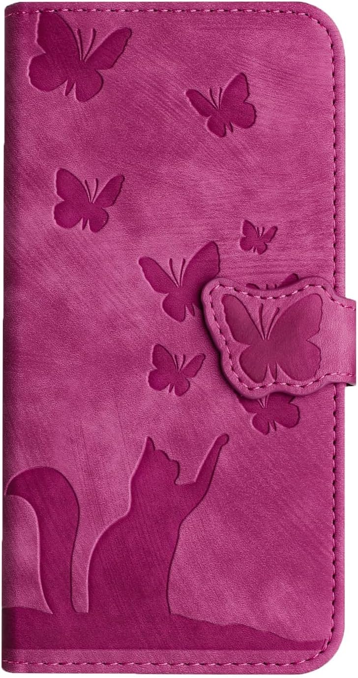 Wallet Case Compatible with iPhone 16 Pro Max Cat Butterfly Phone Cover - Gorilla Cases