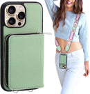 Wallet Case for Iphone 16 Pro, RFID Blocking PU Leather Crossbody Phone Purse with Card Holder