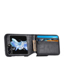 Wallet Case for Samsung Galaxy Z Flip 6 with Card Holder, Business Style Premium PU Leather Purse