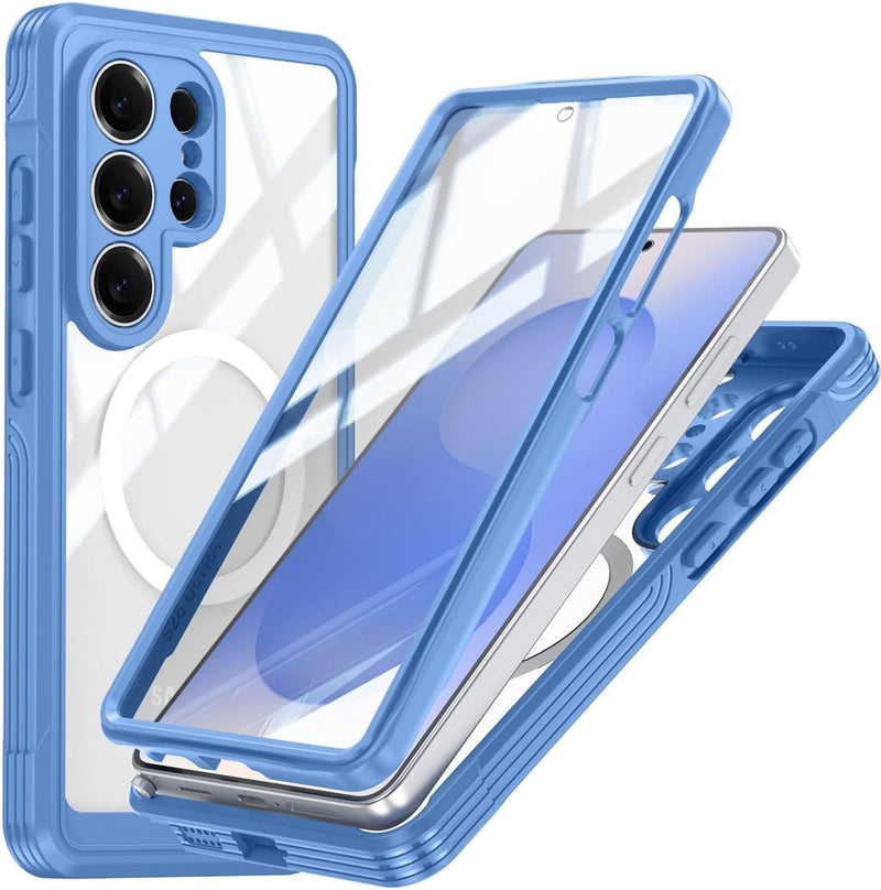 Waterproof Case for Galaxy S26 Ultra,[Military - Grade Drop Protection] with Built - in Screen Protector Case,Dustproof Heavy Duty Full Body Protective Case, Blue