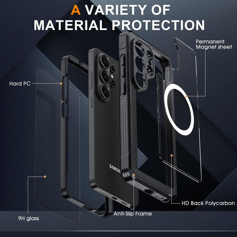 Waterproof Case for Galaxy S26 Ultra,[Military - Grade Drop Protection] with Built - in Screen Protector Case,Dustproof Heavy Duty Full Body Protective Case, Blue