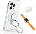 Wireless Charger 15W Fast Charging Pad Phone Ring Holder iPhone 12/13/16/17, Apple Watch