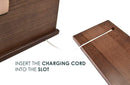 Wood Phone Docking Station for Men - Desk or Nightstand Organizer