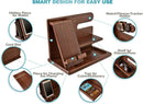 Wood Phone Docking Station for Men - Desk or Nightstand Organizer