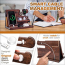 Wood Phone Docking Station for Men - Desk or Nightstand Organizer
