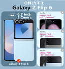 Z Flip 6 Clear Case for Samsung Galaxy Z Flip 6 Phone Case with Front Screen Protector