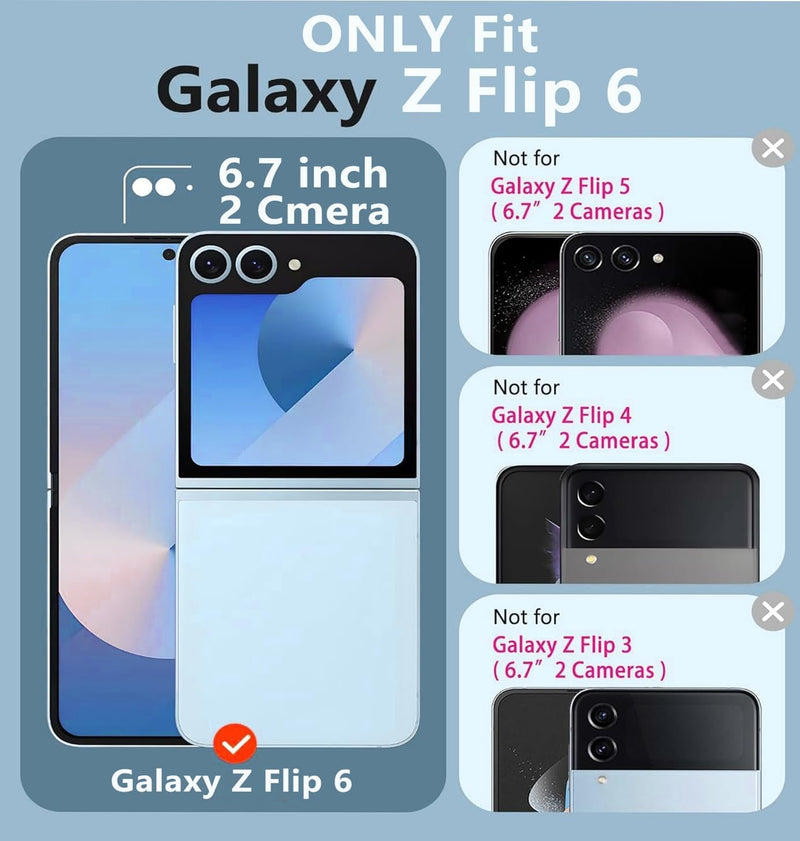 Z Flip 6 Clear Case for Samsung Galaxy Z Flip 6 Phone Case with Front Screen Protector for Samsung Z Flip6 Case Slim Thin Shockproof Phone Case Silicone for Galaxy Z Flip 6 Cover - Transparent