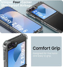 Z Flip 6 Clear Case for Samsung Galaxy Z Flip 6 Phone Case with Front Screen Protector
