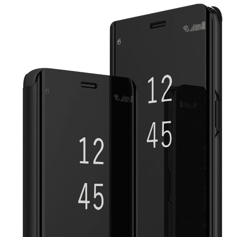 Z Fold 7 Case Compatible for Samsung Galaxy Z Fold7 5G Cell Phone Case with Kickstand, PU Leather, Clear View Mirror Flip Cover Shockproof Protective Cover for Samsung Z Fold 7 5G 8.0 - inch (Gold)