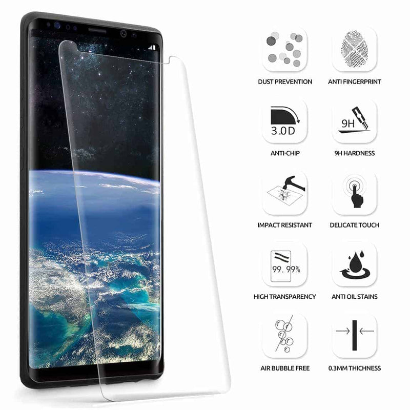 2 Pack Galaxy Note 8 Screen Protector Tempered Glass Clear - Gorilla Cases