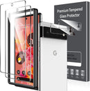 2 Pack Google Pixel 6 Screen Protector + 2 Pack Camera Lens Protector