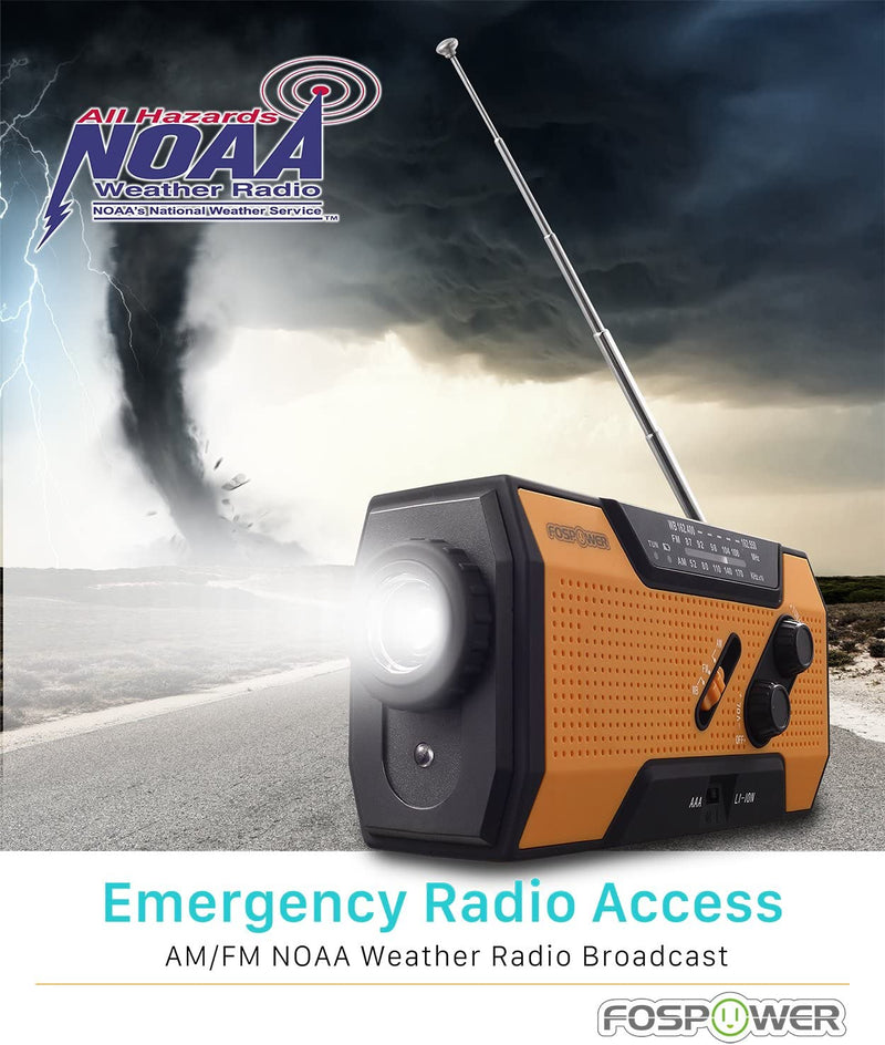 2000mAh NOAA Emergency Weather Radio (Model A1) Portable Power Bank - Gorilla Cases