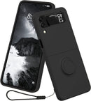 Samsung Galaxy Z Flip4 Silicone Ring 360°Protective flip Cover (Purple)