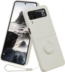 Samsung Galaxy Z Flip4 Silicone Ring 360°Protective flip Cover (Purple)