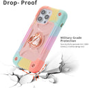 iPhone 14 Pro Max Case 6.7 Inch Shockproof Phone Cove Rainbow Pink