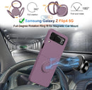 Samsung Galaxy Z Flip4 Silicone Ring 360°Protective flip Cover (Purple)