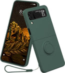 Samsung Galaxy Z Flip4 Silicone Ring 360°Protective flip Cover (Purple)