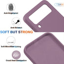 Samsung Galaxy Z Flip4 Silicone Ring 360°Protective flip Cover (Purple)