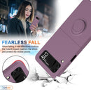 Samsung Galaxy Z Flip4 Silicone Ring 360°Protective flip Cover (Purple)