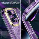 iPhone 14 Pro Case Slim Shockproof Body Protective Case Dazzling Glitters