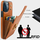 iPhone 13 Pro Max Case Wallet Card Holder, 360°Rotation 6.7 Inch Brown