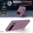 Samsung Galaxy Z Flip4 Silicone Ring 360°Protective flip Cover (Purple)