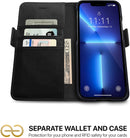 Luxury Vegan Leather 2 - in - 1 Wallet - Case for Apple iPhone 13 Pro Max