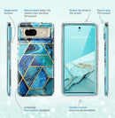 Google Pixel 7 Case Slim Full - Body Stylish Protective Case Built - in Screen Protector Ocean