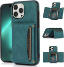 iPhone 14 Pro Max Wallet Case Holder Vintage PU Leather Case