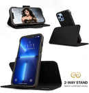 Luxury Vegan Leather 2 - in - 1 Wallet - Case for Apple iPhone 13 Pro Max