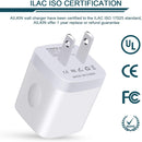 USB Charger Wall Plug, Fast Charging Outlet AC Power Adapter Block