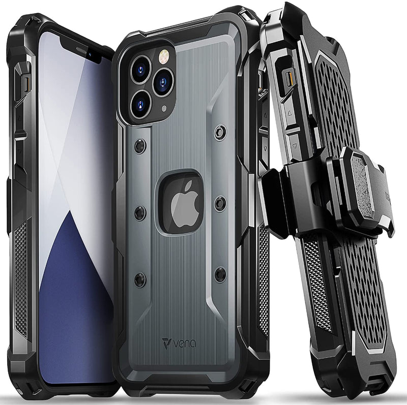 Apple iPhone 12 Pro Max Military Grade Belt Clip Case with Kickstand - Gorilla Cases