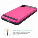Apple iPhone 8 Credit Card Wallet Phone Case Pink