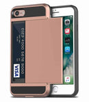Apple iPhone 8 Credit Card Wallet Phone Case Rose