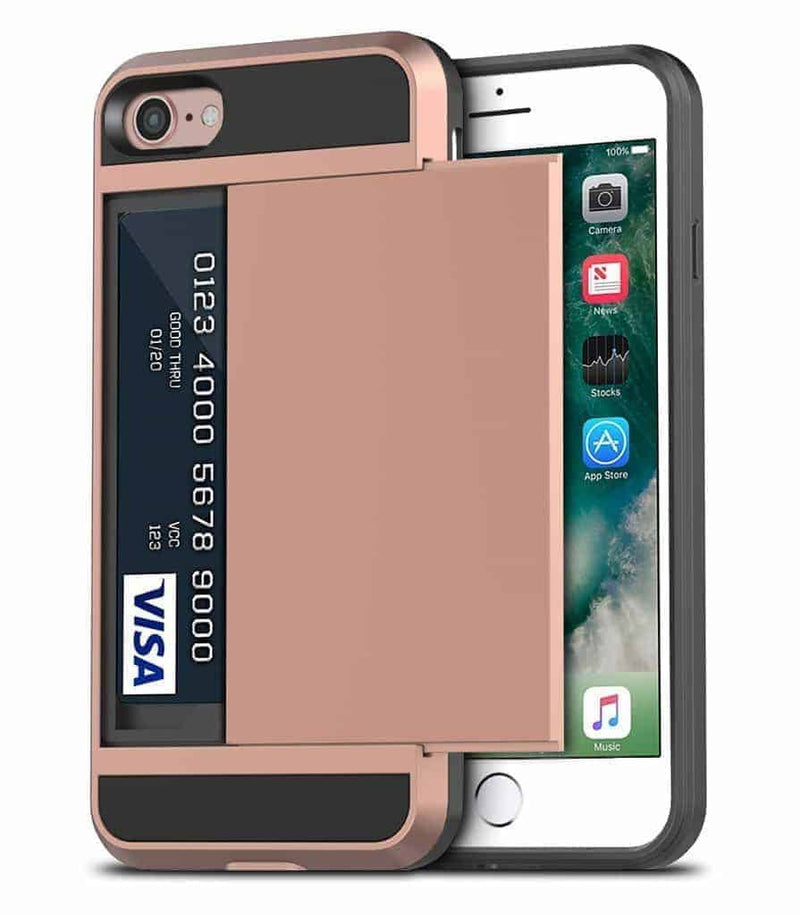 Apple iPhone 8 Credit Card Wallet Phone Case Rose - Gorilla Cases