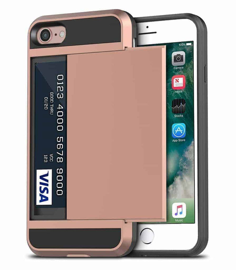 apple credit card sleeve iPhone 8 Credit Card Wallet Case Rose Gold