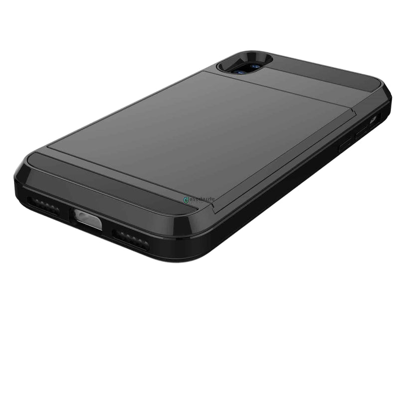 Apple iPhone X/Xs Credit Card Wallet Phone Case Black Apple iPhone X/Xs Credit Card Wallet Phone Case Black