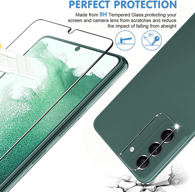 Arshek Glass Screen Protector Samsung Galaxy S22 5G, 9H Clear, Case - Gorilla Cases