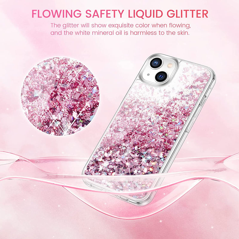 Caka Case Compatible iPhone 13 Mini Glitter Phone Case (Rose Gold) - Gorilla Cases