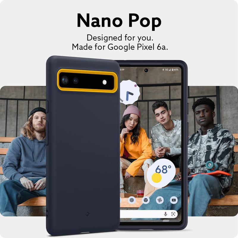 Caseology Nano Pop Silicone Case Google Pixel 6a Case 5G Blueberry Navy - Gorilla Cases