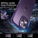 Casus Shockproof Translucent Matte Hard Back Cover iPhone 14 Pro Case Purple