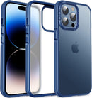 Casus Shockproof Translucent Matte Hard Back Cover iPhone 14 Pro Case Purple