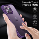 Casus Shockproof Translucent Matte Hard Back Cover iPhone 14 Pro Case Purple