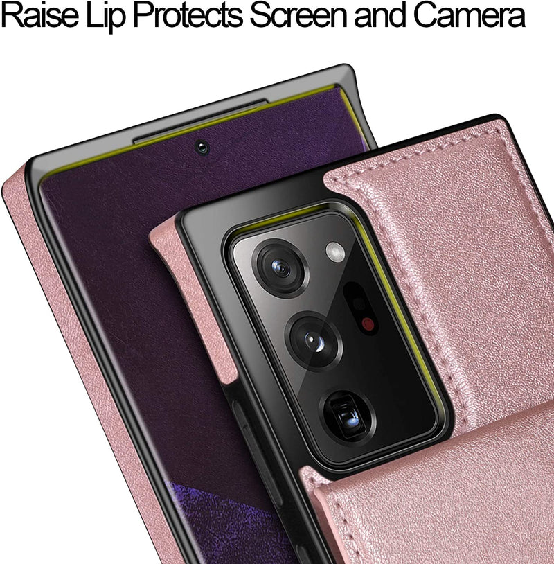 Compatible Galaxy Note 20 Ultra Wallet Case Leather Square Cover - Gorilla Cases