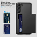 Galaxy S23 Plus Case with Card Holders Wallet Slide Slot Shockproof Slim Hard PC Case